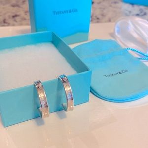 Tiffany 1837 Sterling Silver Hoop Earrings (medium)